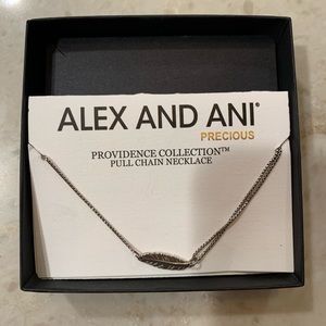 Alex and Ani Feather Pull Chain Necklace